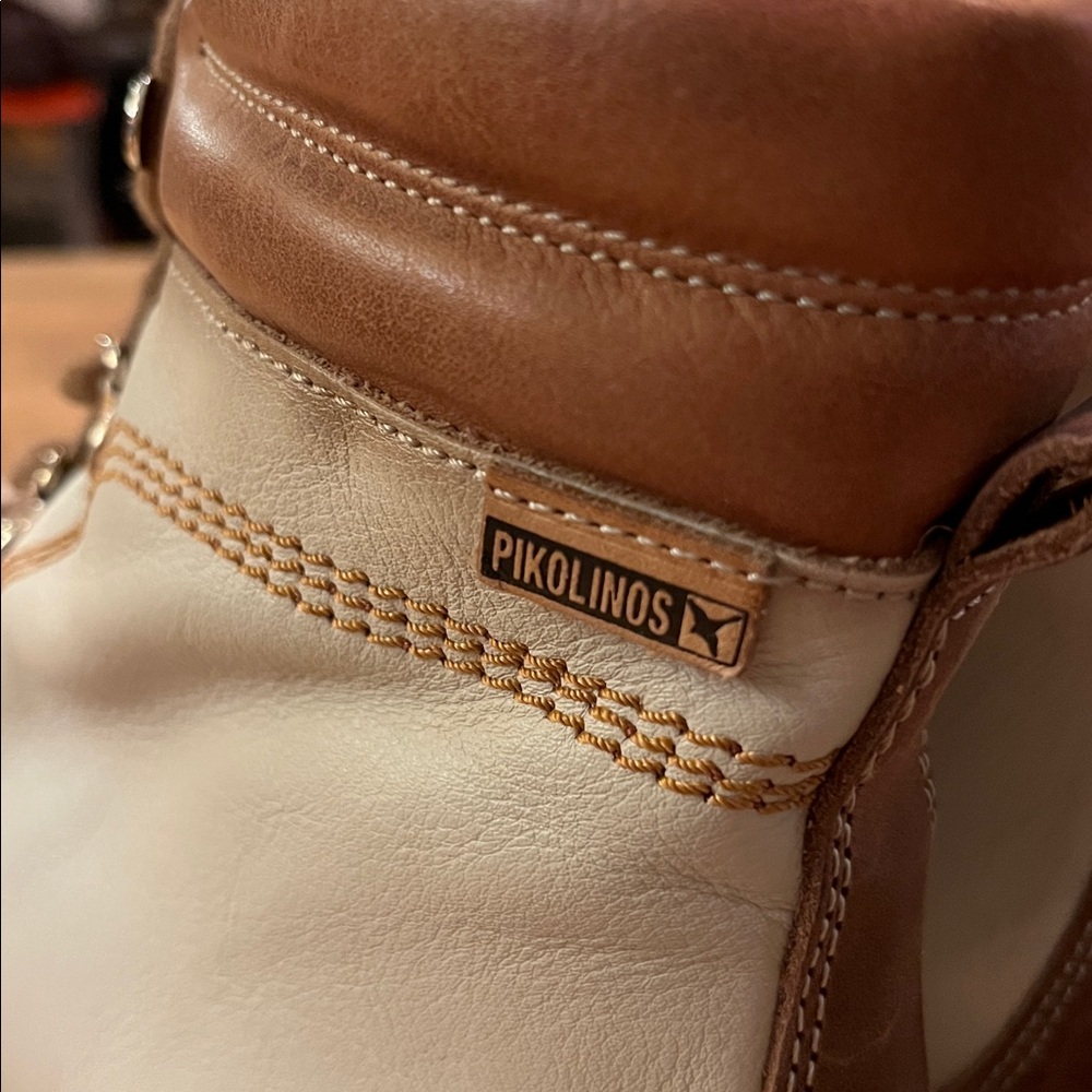 Pikolinos Leather Hiking Style Ankle Boots Women’s size 9.5 (40) Beige/Tan - Picture 3 of 11